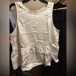 notPERFECTLINEN EZE Peplum Top XL